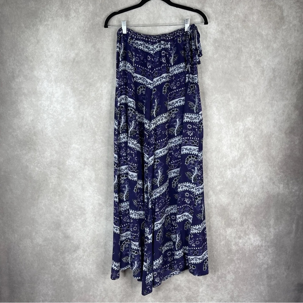 Raga Floral Boho Super Wide Leg Cropped Pants